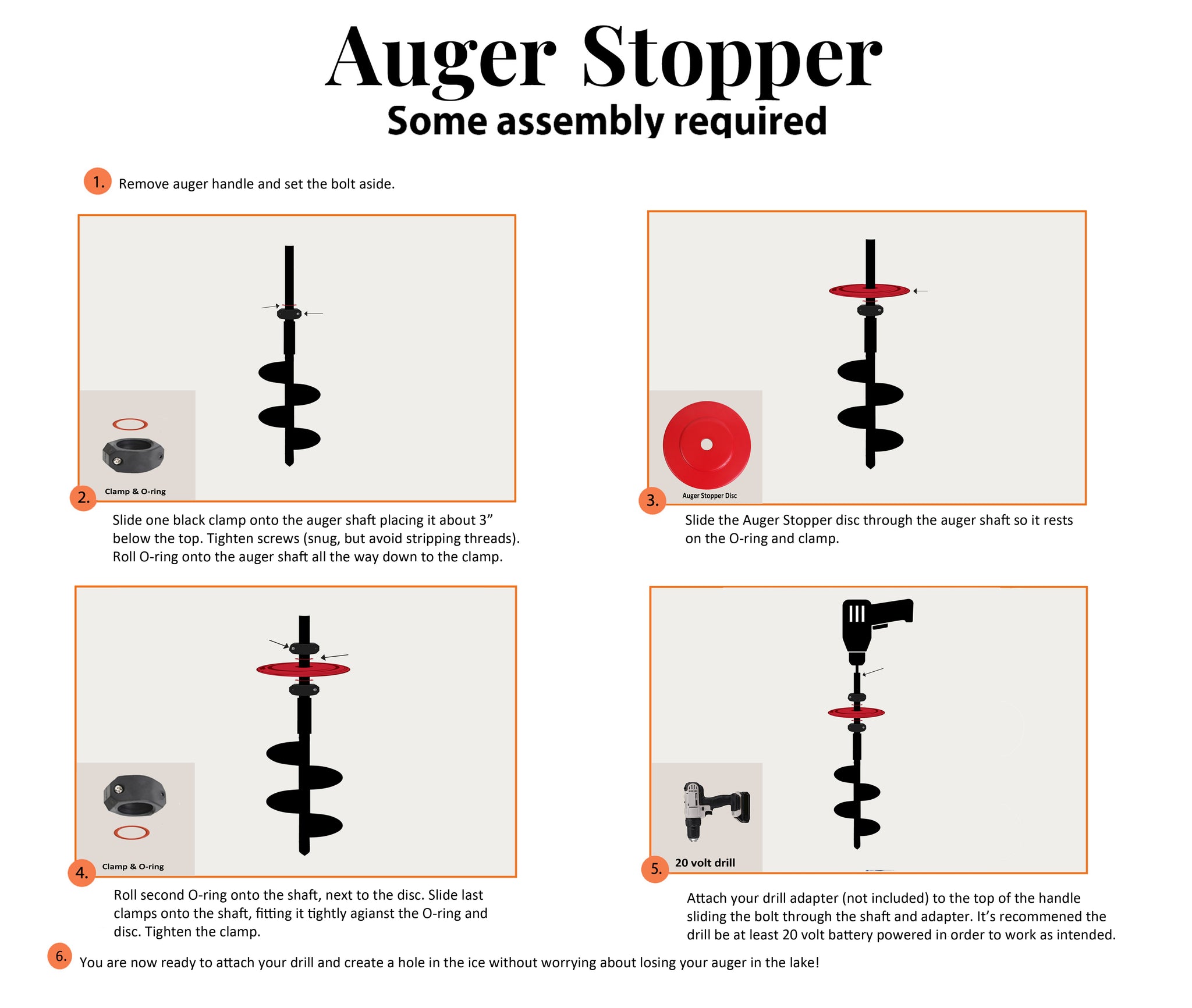Auger Stopper | Ice Fishing Auger Stopper Disc | Bullnose Products